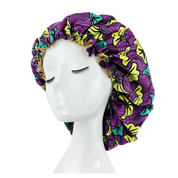 Children African print Satin Lined Bonnet - Picture 1 of 1